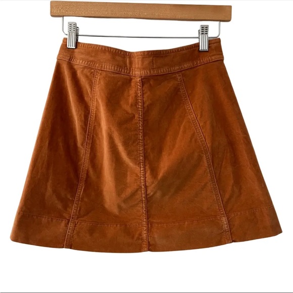 Madewell Velveteen Metropolis Snap Skirt Size 0 - Picture 3 of 3
